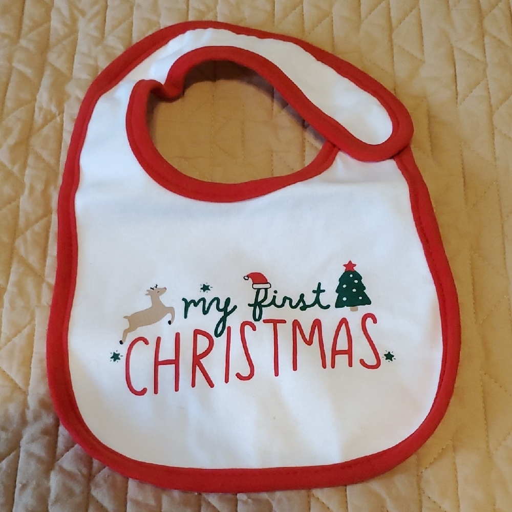 Carter's Baby Christmas Bib-New